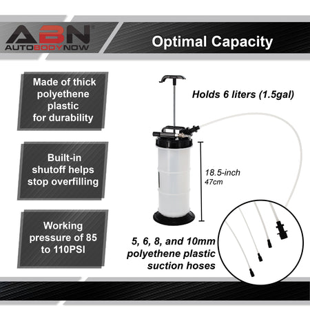 6L Automotive Fluid Vacuum Pump Oil Extractor Pump for Oil Change