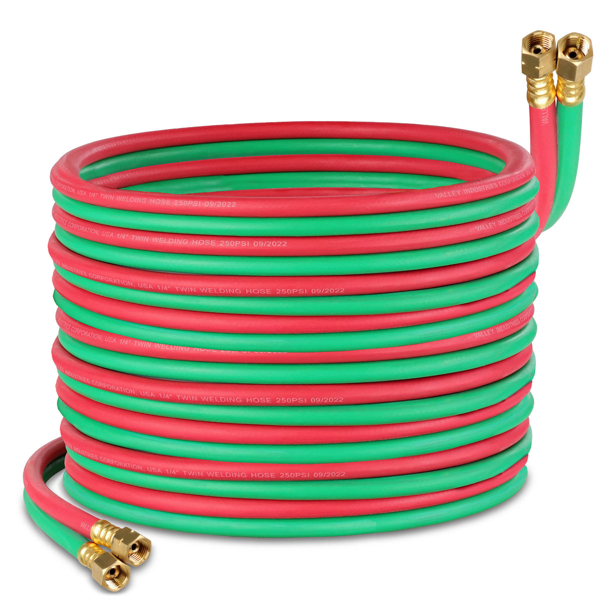 100ft Oxygen Acetylene Hose 1/4in B Fitting Twin Welding Torch Hoses