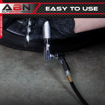 7500 PSI Air Grease Gun with 2 Flexible Hoses - 360 Degree Z Swivel