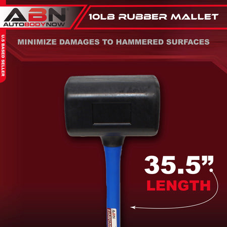 10 lb pound Rubber Mallet Hammer 35” Inch Dead Blow Mallet