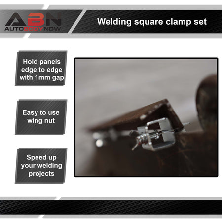Butt Welding Clamps, 8pk - Auto Body Panel Clamps for Edge Welding