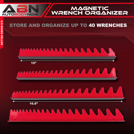 Magnetic Wrench Organizer - 4Pc Drawer Organizer Tray Wrench Rack