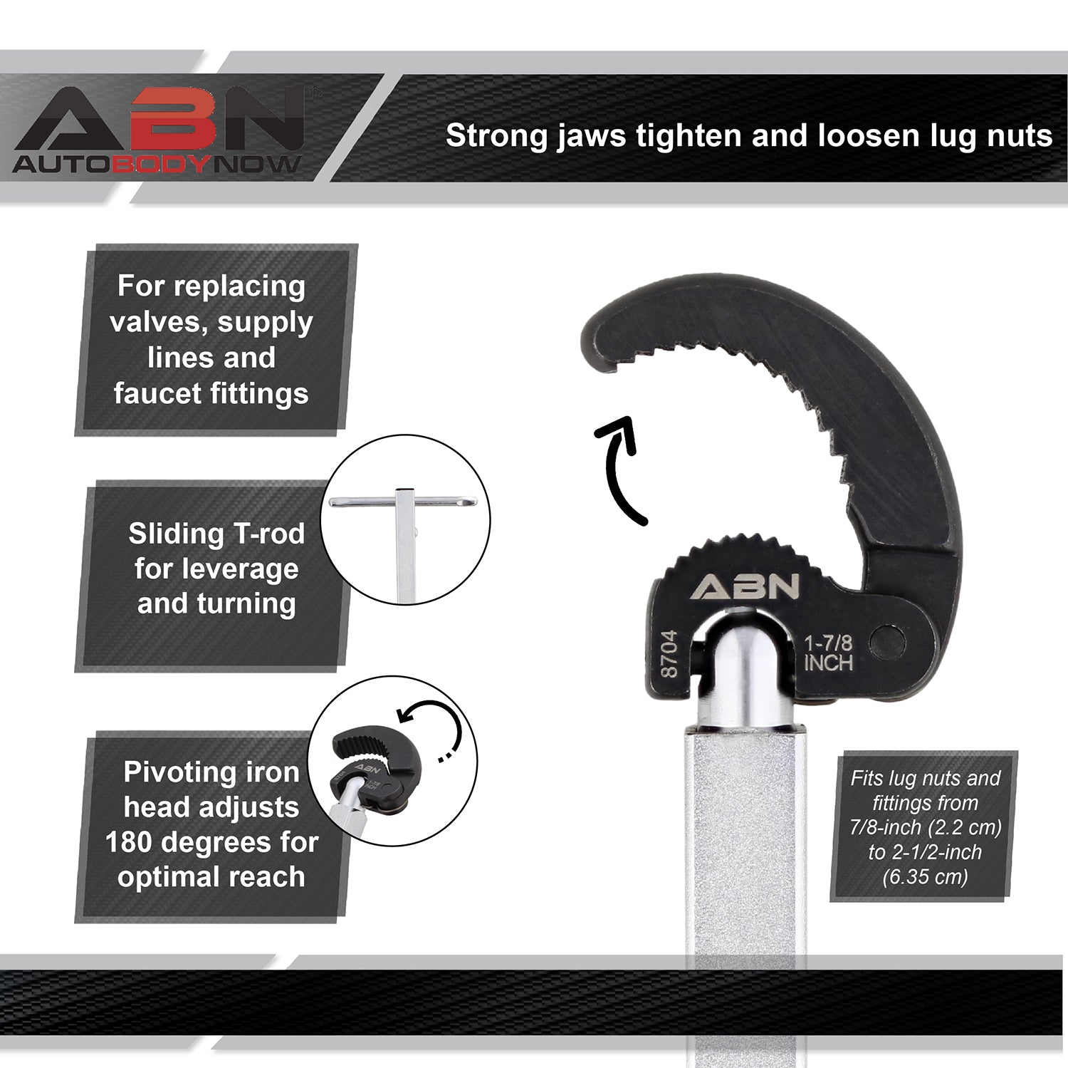 Large Basin Wrench Faucet Installation Tool Telescoping 3/4 to 1-7/8