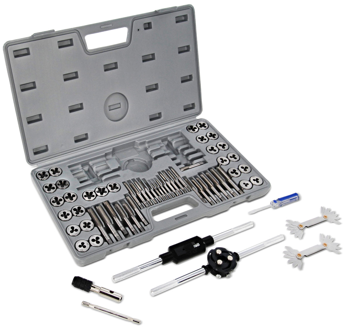 Metric SAE Standard Tap and Die 60-Piece Set Thread Rethread Kit