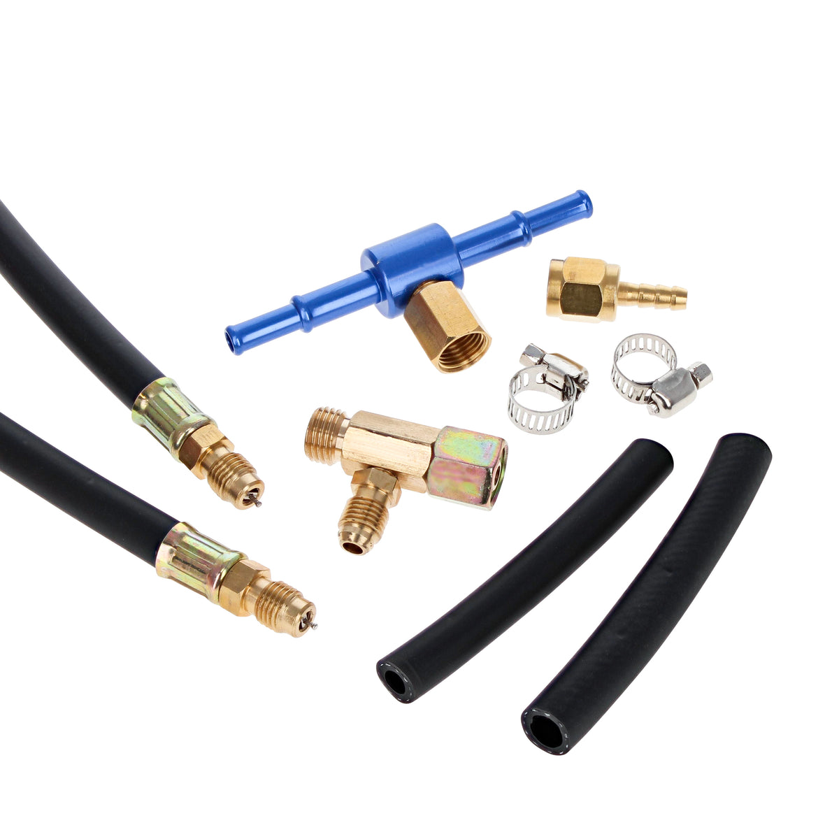 Universal Fuel Injection Pressure Test Kit with IMPROVED Flex Hoses