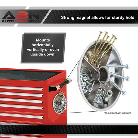 Automotive Magnetic Tray Small Parts Dish 6in Metal Magnet Bowl Holder