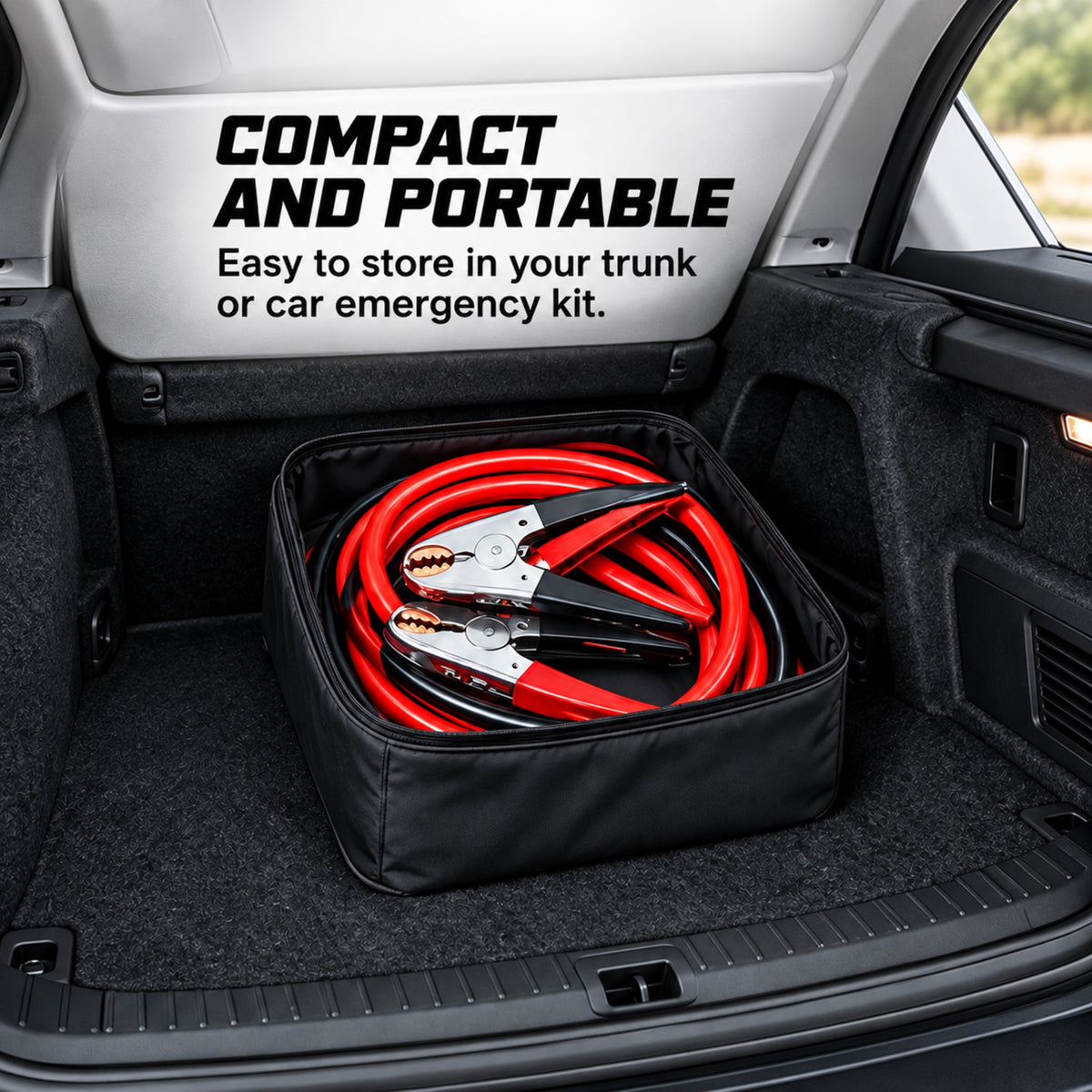 Automotive Jumper Cables 25’ Feet 2-Gauge 600 AMP Car Booster Cables