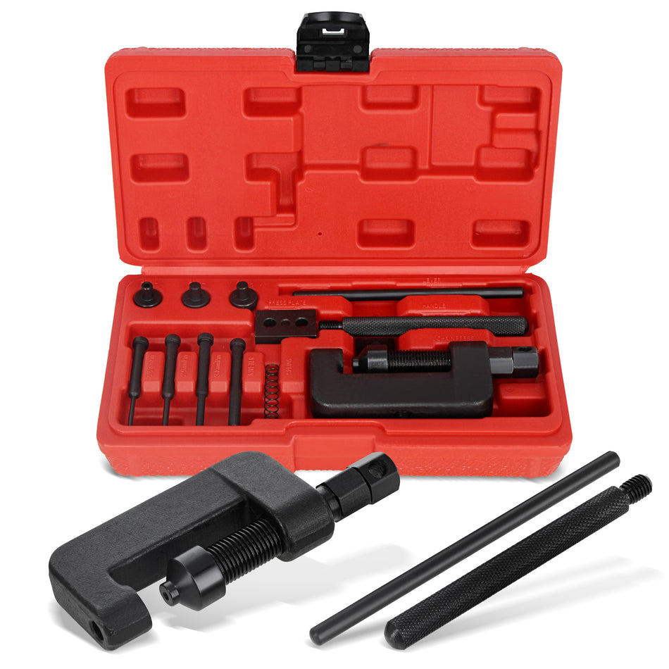 Chain Breaker 13-Piece Set – Motorcycle, Bike Chain Cutter and Riveter