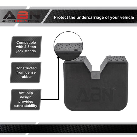 Rubber Slotted Jack Stand Pads Pinch Weld Jack Adapter 2-3 Ton 4-Pack