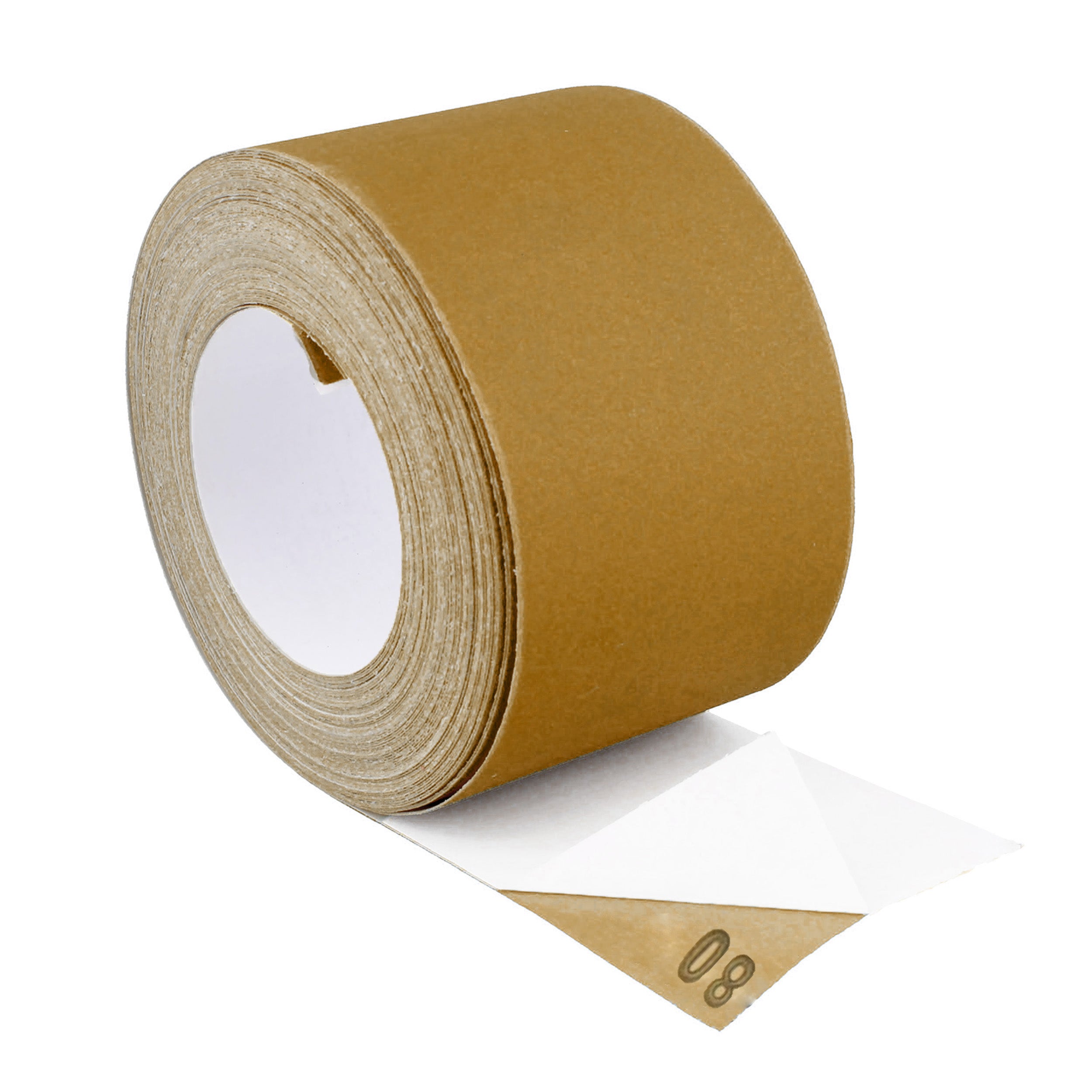 Adhesive 80-Grit Aluminum Oxide Sandpaper Roll 2-3/4” Inch x 20 Yards
