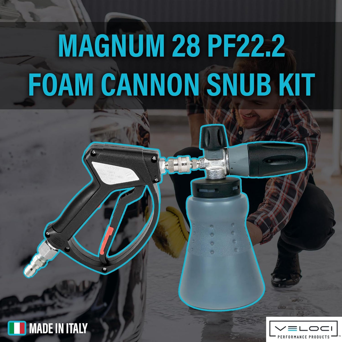 MTM Hydro Wide Mouth PF22 Foam Cannon and SGS28 Trigger Kit for Pressure Washer