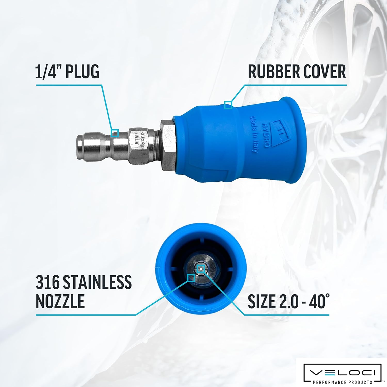 Acqualine Pressure Washer Nozzle Guard  with 1/4” 40 Degrees 2.0