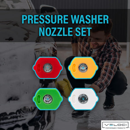 Pressure Washer Nozzle Set, Spray Nozzle Tips, 0, 15, 25, 40 Degree