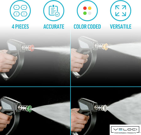 Pressure Washer Nozzle Set, Spray Nozzle Tips, 0, 15, 25, 40 Degree