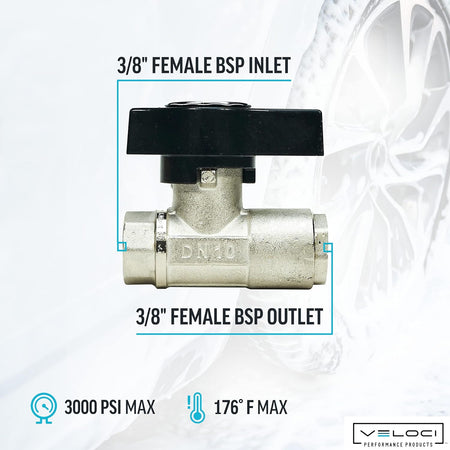 Original, Italian Made, DN10 Ball Valve for Pressure Washing