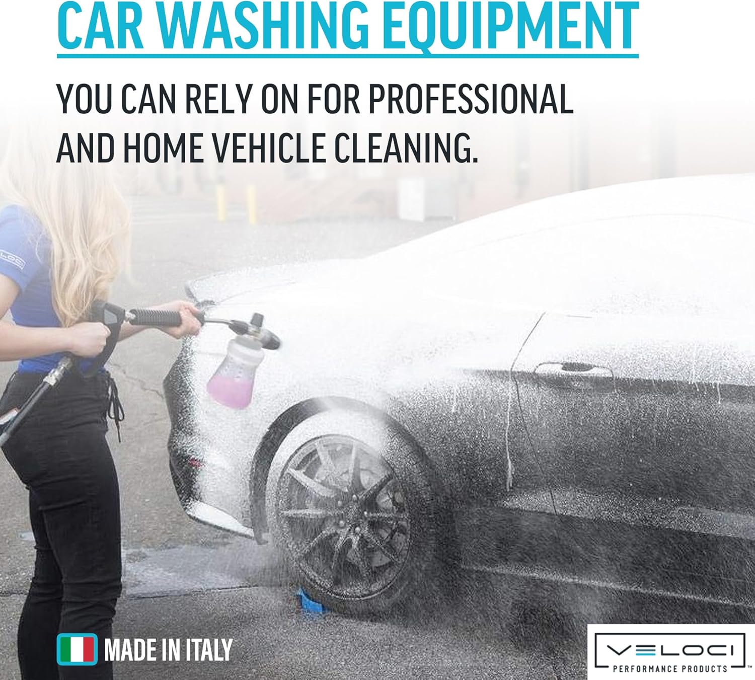 PF22 Wide Mouth Foam Cannon Kit SGS28 Spray Gun Kobrajet 50' Grey Hose