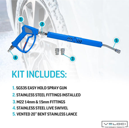 Acqualine Kit 16 Pressure Washer 20” Extension Wand 5000 PSI