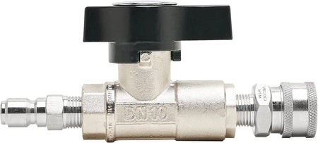 Veloci 3/8" Plated Brass Ball Shut Off Flow Control Valve, 3000 PSI