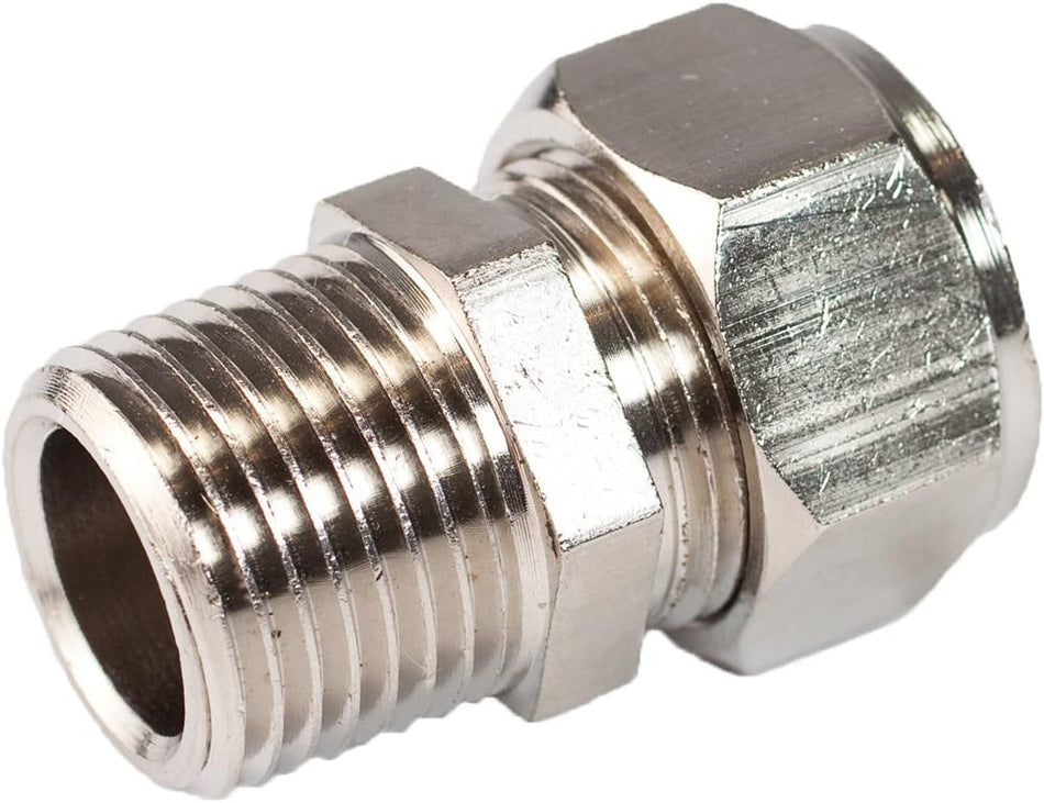 M8002 Straight Fitting for 1/2-Inch Tubing with 1/2-Inch Male NPT Thread