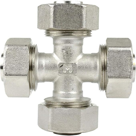 Multi Directional 3/4" Cross Fitting Tubing Air Piping M8042 Splitter