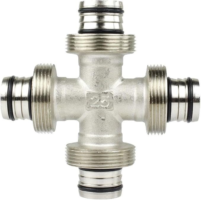 Multi Directional 3/4" Cross Fitting Tubing Air Piping M8042 Splitter