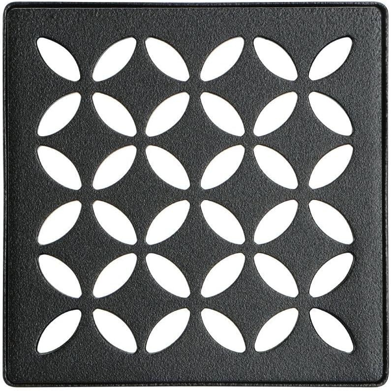 Kerdi-Drain Floral Shower Grate Kit with Integrated Bonding Flange