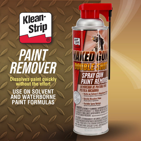 Klean-Strip Naked Gun Spray Gun Cleaner 12pk, Solvent & Waterborne Paint Remover, 12 Pack of 15oz Aerosol Cans