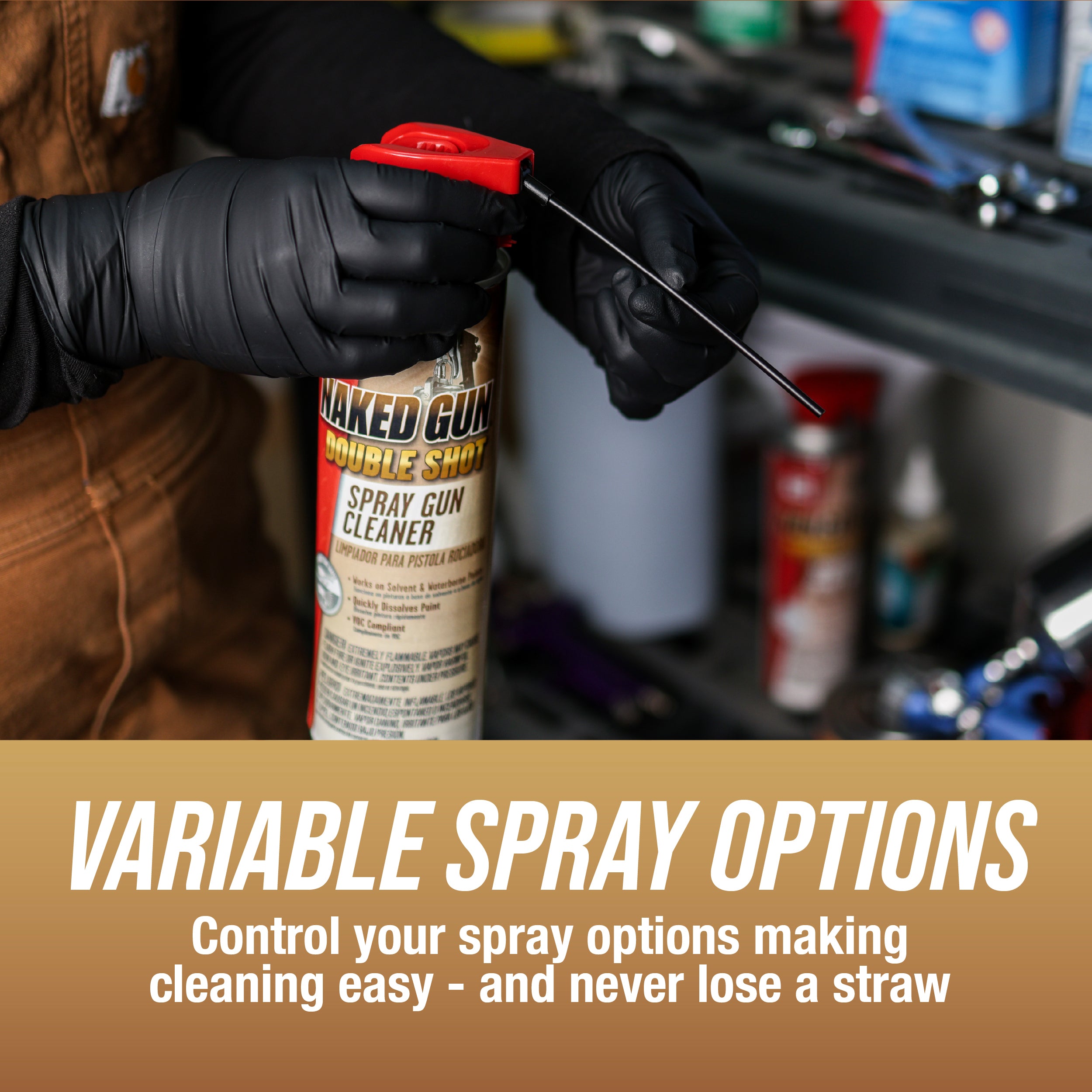 Naked Gun Spray Gun Cleaner, Solvent & Waterborne Paint Remover, 15oz Aerosol