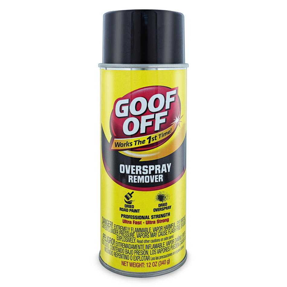 Goof-Off Pro Strength Overspray Remover, 12 Oz Aerosol Can