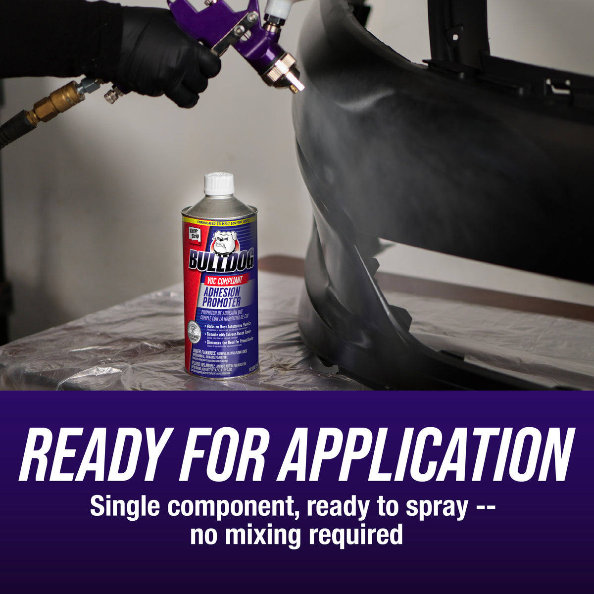 Klean-Strip Bulldog Adhesion Promoter for Plastic Auto Parts - 1 Quart VOC Compliant Quick Dry No Mix Auto Adhesive Promoter Prep Stick - Fills 320 Grit Scratches