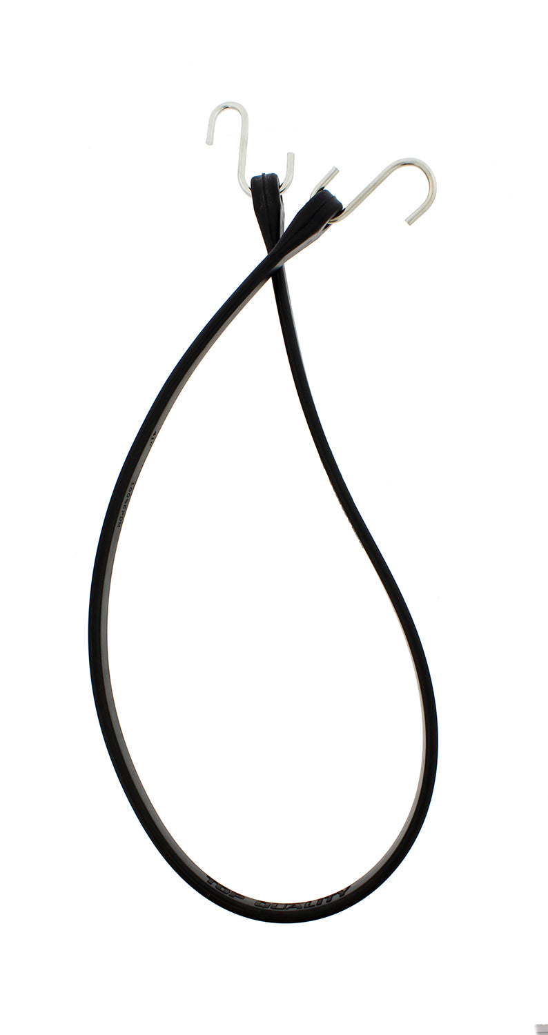 EPDM Rubber Straps with Hooks - 41in Black Rubber Bungee Cords, 10Pk