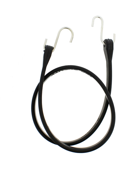 EPDM Rubber Straps with Hooks - 41in Black Rubber Bungee Cords, 10Pk