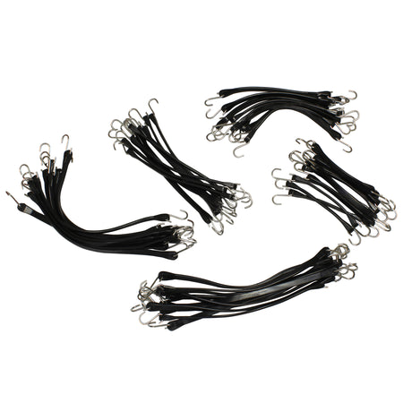 EDPM Assorted Bungee Cords with Hooks, 50pk – Heavy Duty Bungee Cords