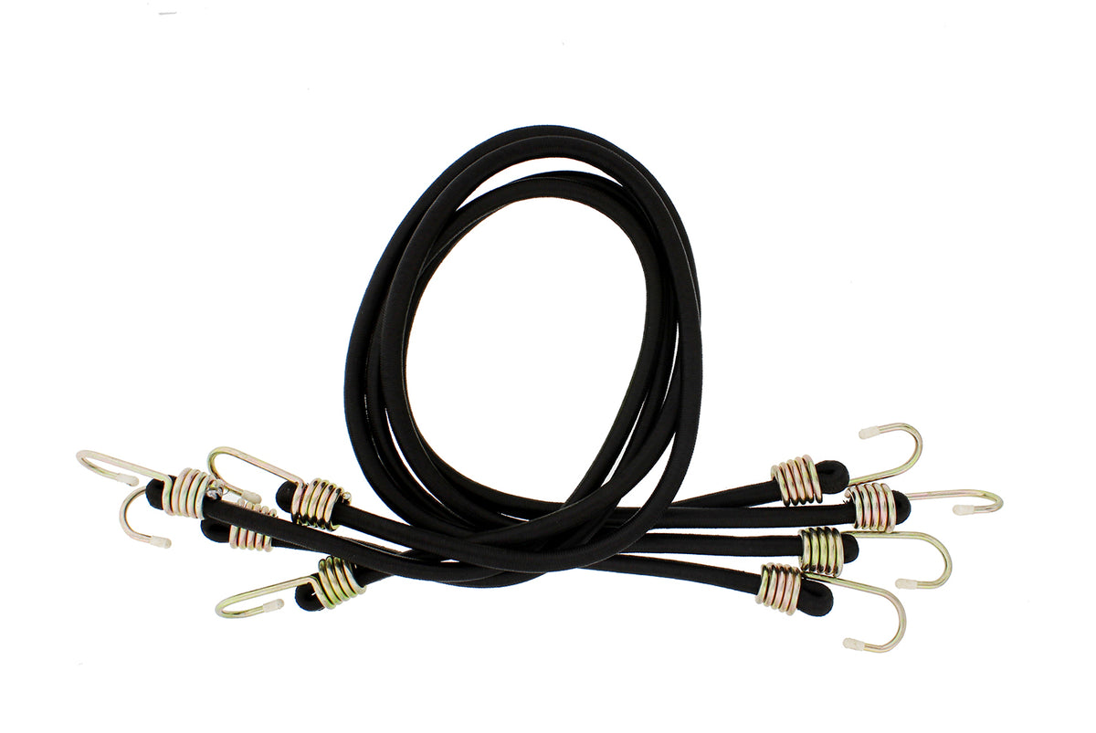 Bungee Cords with Hooks – 36” Inch Black Bungee Strap Set, 4 Pack