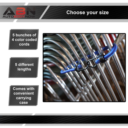 Bungee Cords 20pk Strong 5 Size Assorted Small Bungee Cords With Hooks