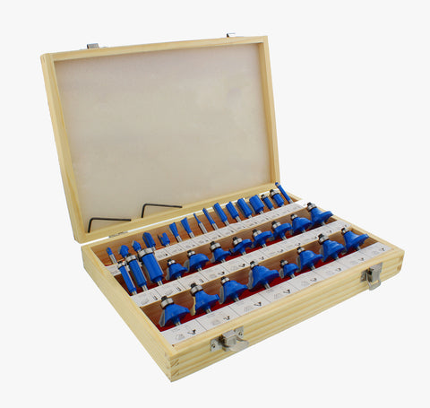1/4in Tungsten Carbide Router Bits for Woodworking 45pc Router Bit Set
