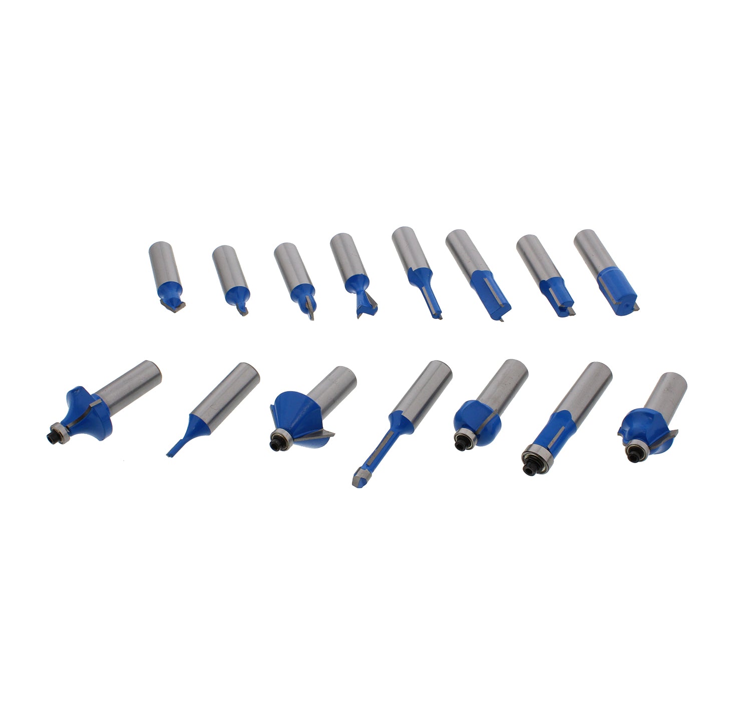 1/2in Tungsten Carbide Router Bits for Woodworking 15pc Router Bit Set