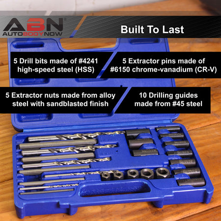 Screw Extractor 25 pc Remover Set – Screw Bolt Nut Extraction Tool Kit