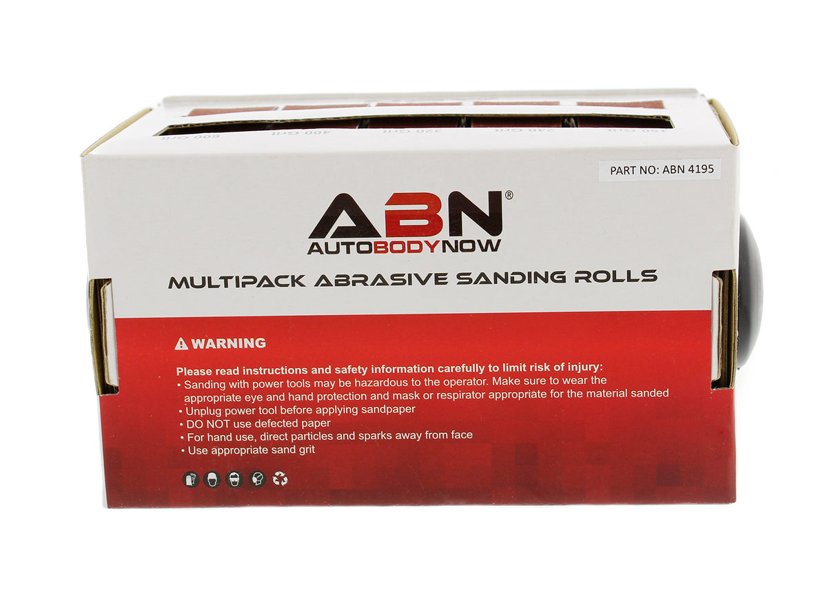 Sand Paper Variety Pack 5-Piece Aluminum Oxide Sandpaper & Dispenser