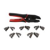Quick-Change Ratchet Crimper Pliers & Die 6pc Crimping Tool Kit Set