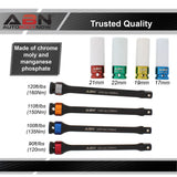 1/2in Drive Impact Socket Set Metric Lug Nut Torque Stick Limiter Kit