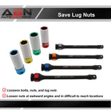 1/2in Drive Impact Socket Set Metric Lug Nut Torque Stick Limiter Kit