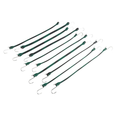 EPDM Rubber Straps with Hooks - 21in Camo Rubber Bungee Cords, 10Pk