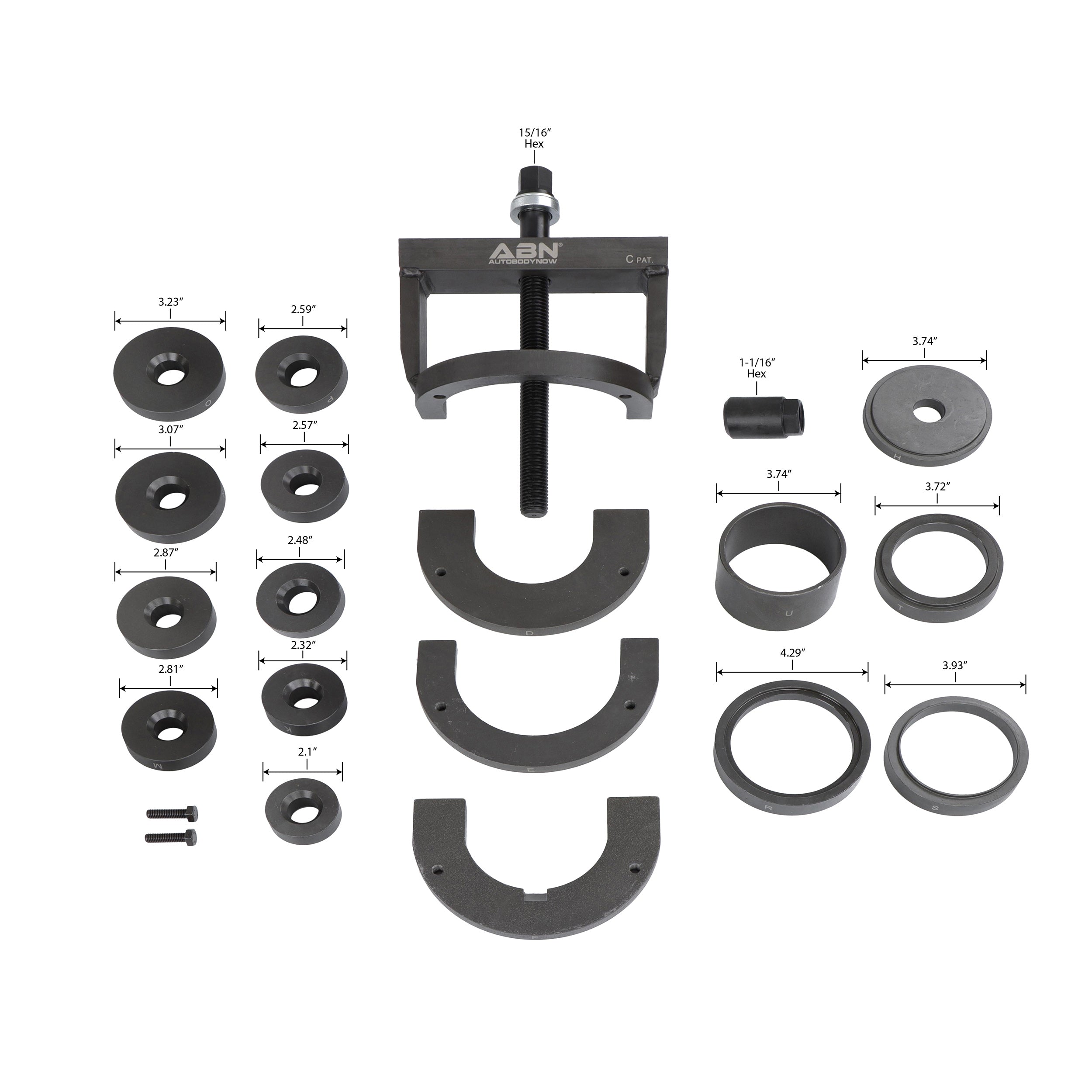 Wheel Bearing Puller Kit - Wheel Bearing Tool Set and Hub Removal Tool