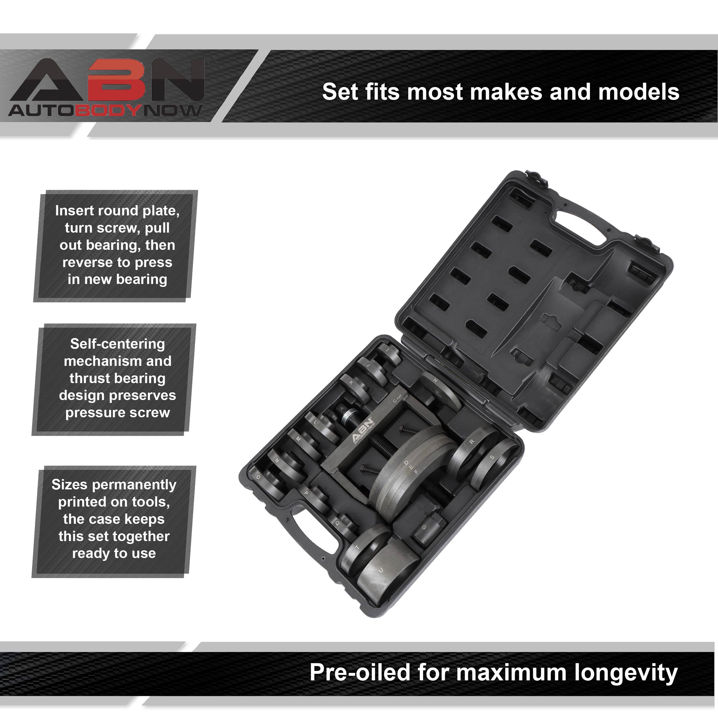 Wheel Bearing Puller Kit - Wheel Bearing Tool Set and Hub Removal Tool