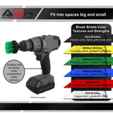 3 Green Medium Scrubber Drill Attachment Brush for 1/4in Power Drill