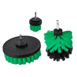 3 Green Medium Scrubber Drill Attachment Brush for 1/4in Power Drill