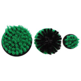 3 Green Medium Scrubber Drill Attachment Brush for 1/4in Power Drill
