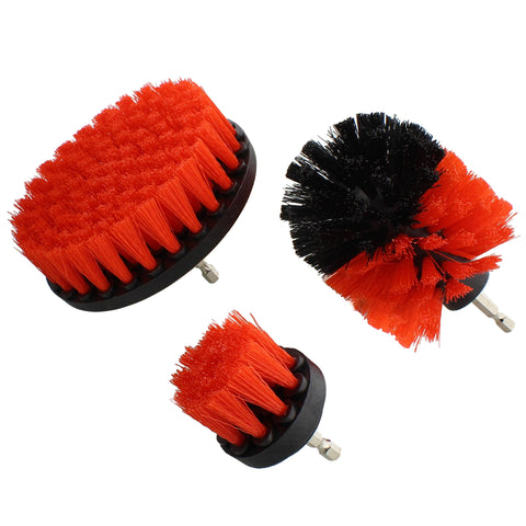 3 Pcs/set Electric Drill Brush Bristle Cleaning Head For Car Tile