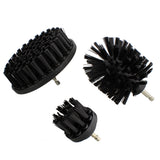 3 Black Hard Scrubber Drill Attachment Brush for 1/4in Power Drill